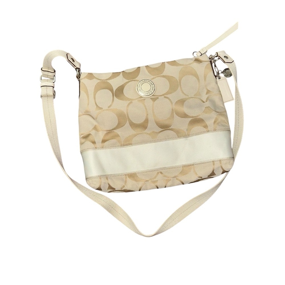 COACH Signature Stripe Women Cross Body Shoulder Bag-F19220
